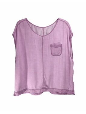 🪷Vince Camuto Pink Scoop Neck Short Sleeve Tee / Blouse - Size L